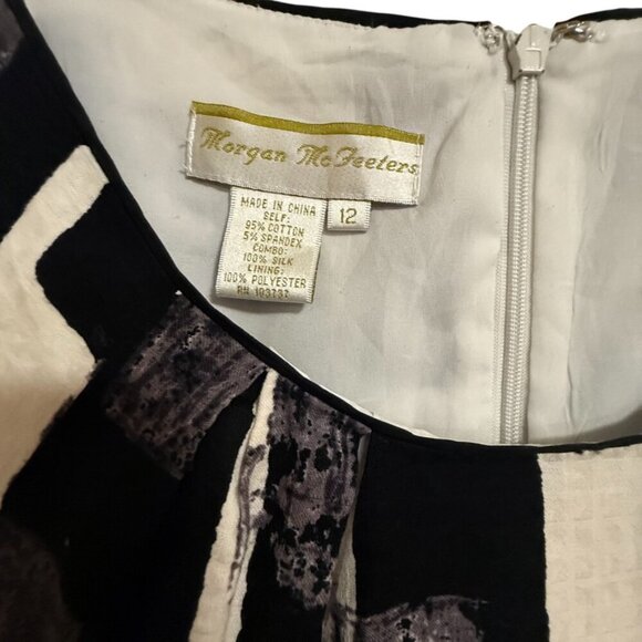 Morgan McFeeters Knee Length Dress SZ 12 Tie Belt not Included Office Chic - Picture 4 of 7
